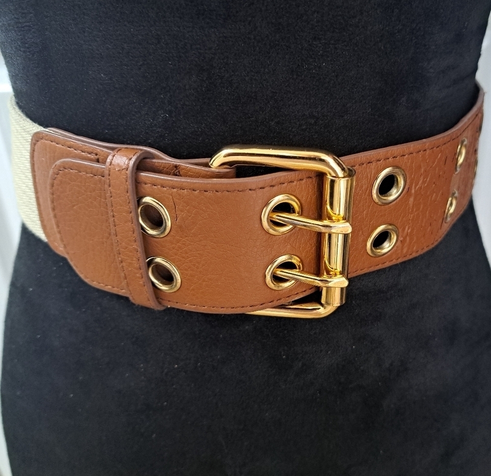 H&M Women's Brown & Beige Belt    Size XS